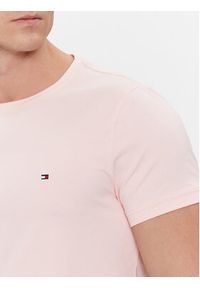 TOMMY HILFIGER - Tommy Hilfiger T-Shirt MW0MW10800 Różowy Slim Fit. Kolor: różowy. Materiał: bawełna #4