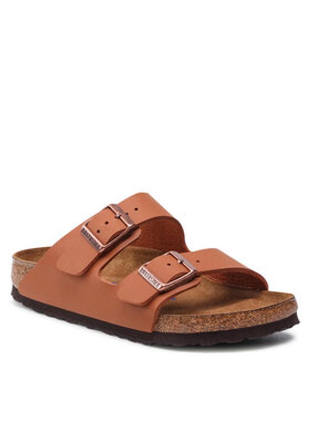 Birkenstock Klapki Arizona Bs 1019119 Brązowy. Kolor: brązowy. Materiał: skóra