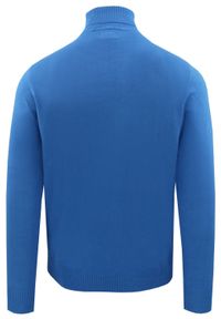 Bawełniany Męski Golf - Pako Jeans - Niebieski. Typ kołnierza: golf. Kolor: niebieski. Materiał: bawełna. Styl: klasyczny #4