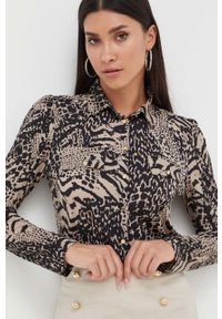 Morgan koszula damska regular z kołnierzykiem klasycznym. Typ kołnierza: kołnierzyk klasyczny. Materiał: dzianina. Styl: klasyczny #1