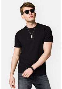 Lancerto - Koszulka Czarna z Bawełną Steph. Kolor: czarny. Materiał: elastan, bawełna