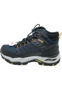 skechers - Buty Skechers Arch Fit Dawson Raveno, Mężczyźni. Kolor: niebieski. Materiał: syntetyk, skóra, materiał. Model: Skechers Sport. Sport: turystyka piesza