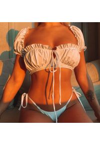 Intica - Bikini z rękawkiem na lato z trwałego materiału Saskia. Kolor: czarny. Materiał: materiał #4