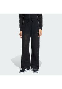 Adidas - adidas Spodnie dzianinowe Knitted Crochet Firebird KC6494 Czarny Regular Fit. Kolor: czarny. Materiał: syntetyk #1
