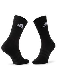 Adidas - adidas Zestaw 3 par wysokich skarpet unisex Cush Crw 3Pp DZ9357 Czarny. Kolor: czarny. Materiał: materiał