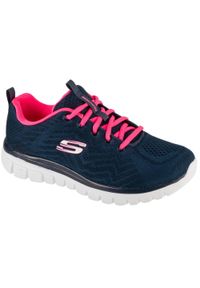 skechers - Buty sportowe Sneakersy damskie, Graceful - Get Connected. Kolor: niebieski. Sport: turystyka piesza