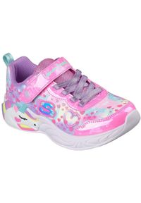 skechers - Buty sportowe dla dzieci Skechers S Lights unicorn Dreams hear. Okazja: na co dzień. Kolor: różowy. Materiał: syntetyk, tkanina #1