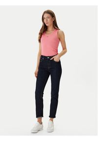 Tommy Jeans Top Essential DW0DW20673 Różowy Slim Fit. Kolor: różowy. Materiał: bawełna #2