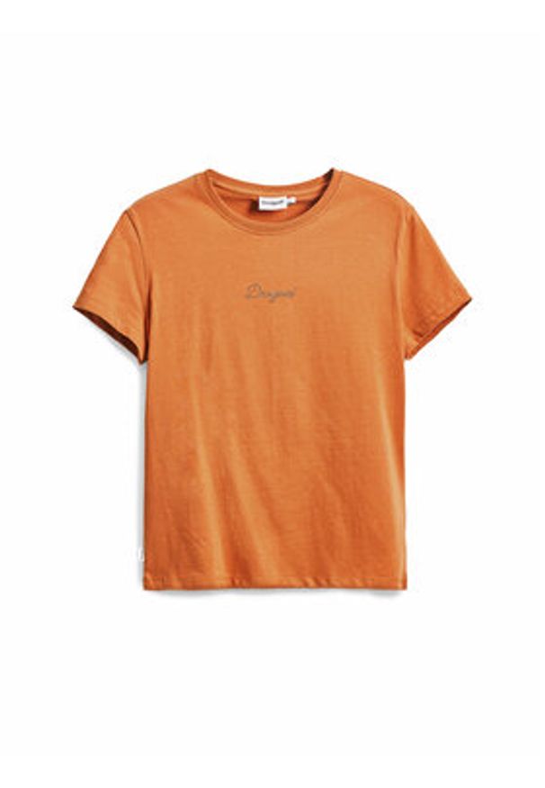 Desigual T-Shirt 25SWTK15 Pomarańczowy Regular Fit. Kolor: pomarańczowy. Materiał: bawełna