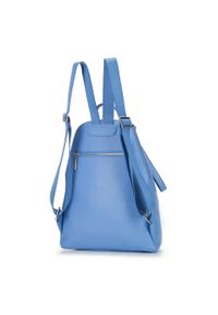 Wittchen - Damski plecak skórzany minimalistyczny. Kolor: niebieski. Materiał: skóra. Styl: elegancki #3