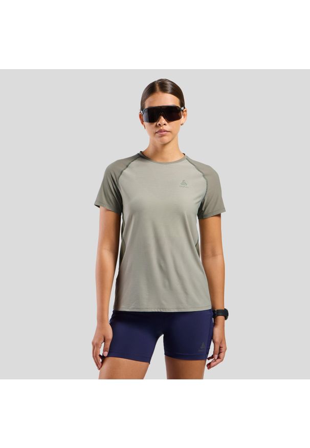 Koszulka do biegania damska Odlo X-Alp Trail T-Shirt Crew Neck S/S. Kolor: beżowy. Sport: bieganie