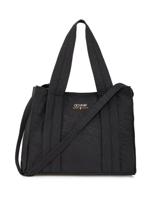 Ochnik - Czarna torebka damska typu tote bag. Kolor: czarny. Rodzaj torebki: na ramię