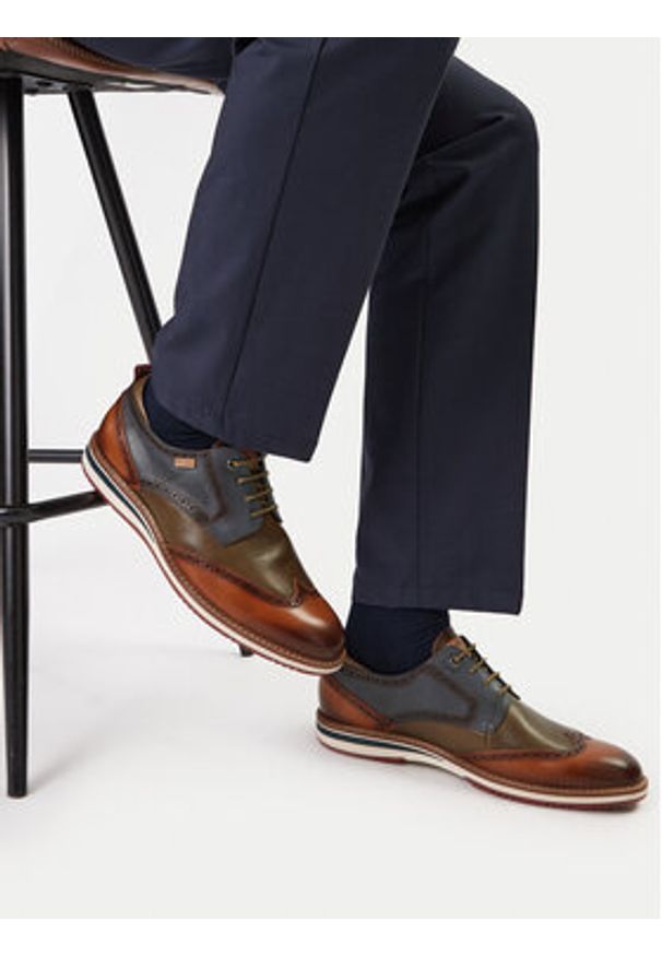 Pikolinos Półbuty M1T-4191C1 Brązowy. Kolor: brązowy. Materiał: skóra