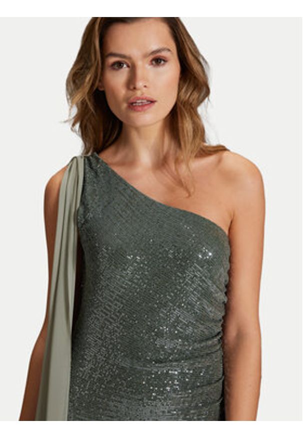 Swing Sukienka wieczorowa 5AH15400 Zielony Slim Fit. Kolor: zielony. Materiał: syntetyk. Styl: wizytowy