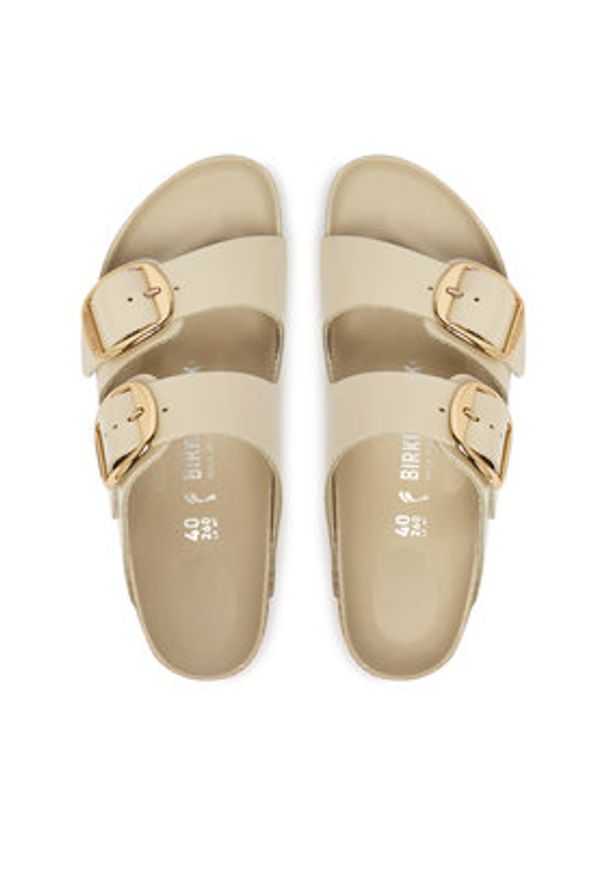 Birkenstock Klapki Arizona Big Buckle Hex 1031873 Beżowy. Kolor: beżowy. Materiał: skóra