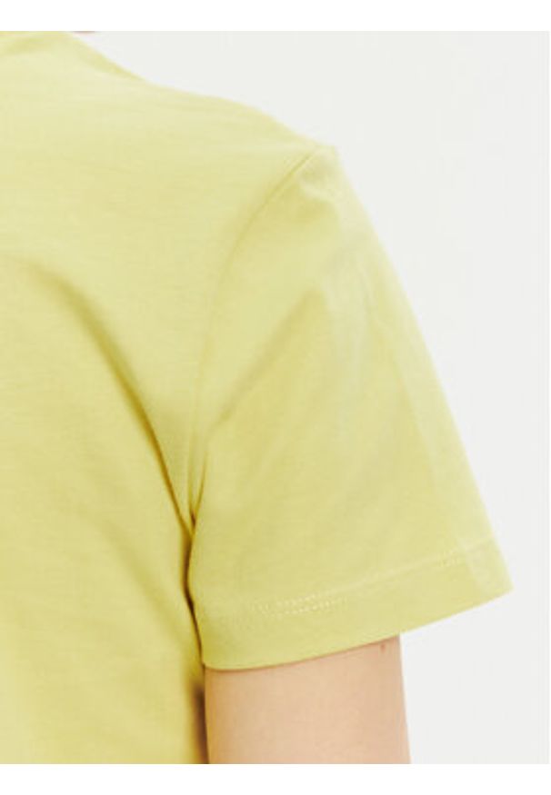 Calvin Klein Jeans T-Shirt Monologo J20J223113 Żółty Slim Fit. Kolor: żółty. Materiał: bawełna