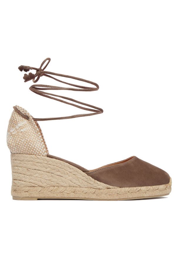 Castañer Espadryle Carina 21741 Brązowy. Kolor: brązowy. Materiał: skóra, zamsz