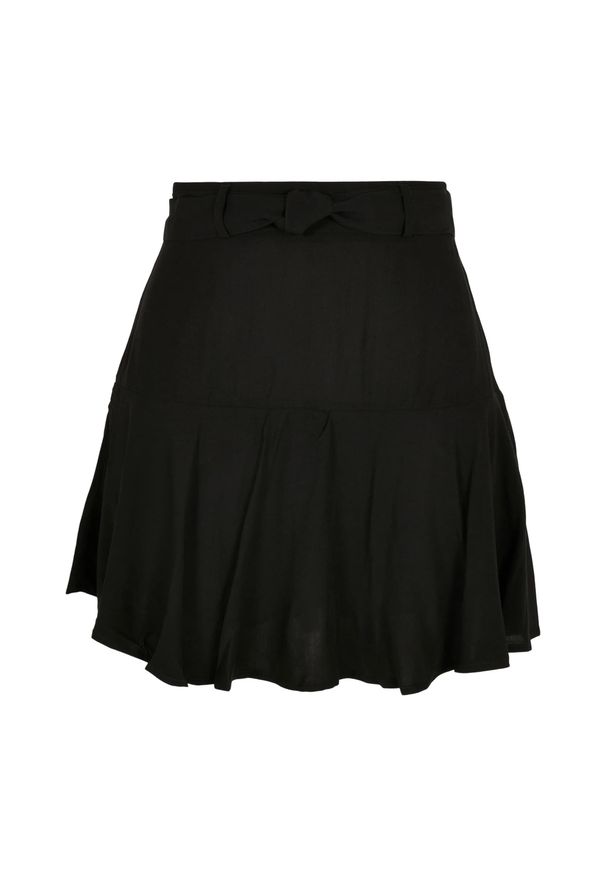 Urban Classics - Mini Spódniczka Damska Z Wiskozy. Kolor: czarny. Materiał: wiskoza. Sport: turystyka piesza