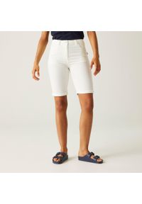 Regatta - Damskie szorty Erdre. Kolor: biały. Materiał: bawełna. Sport: turystyka piesza #1