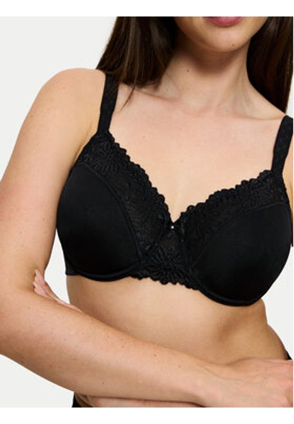 Triumph Biustonosz z fiszbiną Ladyform Soft 10166306 Czarny. Kolor: czarny. Materiał: syntetyk