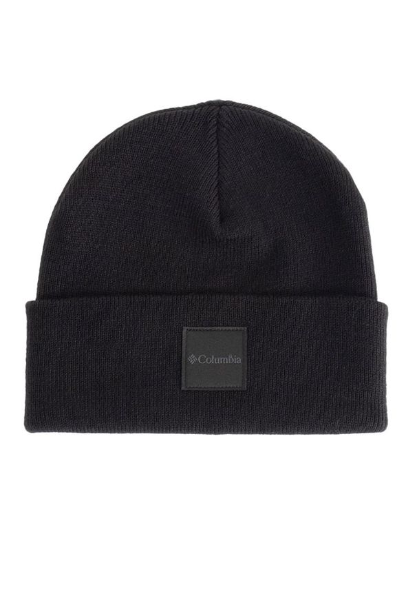 columbia - Czapka Columbia City Trek Heavyweight Beanie 1911251012 - czarna. Kolor: czarny. Materiał: akryl, materiał. Wzór: aplikacja. Styl: casual, klasyczny