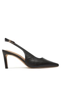 TOMMY HILFIGER - Tommy Hilfiger Sandały Squared Toe FW0FW08636 Czarny. Kolor: czarny. Materiał: skóra