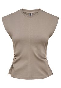 only - ONLY T-Shirt Marie 15372452 Szary Regular Fit. Kolor: szary. Materiał: bawełna #6