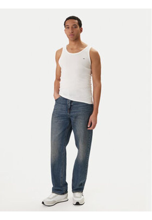 Tommy Jeans Komplet tank topów DM0DM20769 Biały Slim Fit. Kolor: biały. Materiał: bawełna