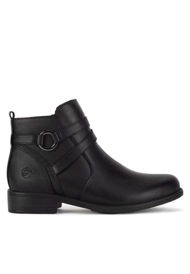 Remonte Botki D0F77-00 Czarny. Kolor: czarny. Materiał: skóra
