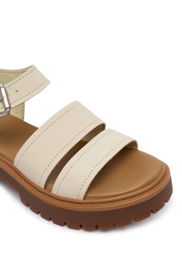 Timberland Sandały Stone Street TB0A2EJMEN71 Beżowy. Kolor: beżowy. Materiał: nubuk, skóra. Styl: street