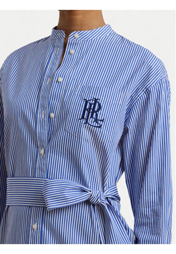Lauren Ralph Lauren - LAUREN RALPH LAUREN Sukienka koszulowa 200963845001 Niebieski Straight Fit. Kolor: niebieski. Materiał: bawełna. Typ sukienki: koszulowe