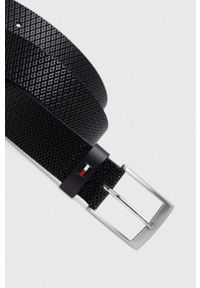 TOMMY HILFIGER - Tommy Hilfiger pasek skórzany męski kolor czarny. Kolor: czarny. Materiał: skóra #2