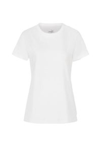 Koszulka Puma Blank Base T-shirt, Kobiety. Kolor: biały. Materiał: materiał, bawełna