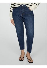 mango - Mango Jeansy Newmom 77014026 Granatowy Mom Fit. Kolor: niebieski