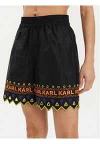 Karl Lagerfeld - KARL LAGERFELD Szorty materiałowe 241W1003 Czarny Regular Fit. Kolor: czarny. Materiał: bawełna #1