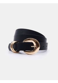 Sinsay - Pasek z ozdobną klamrą - czarny. Kolor: czarny #1