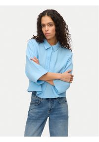 Vero Moda Koszula Natali 10279685 Niebieski Standard Fit. Kolor: niebieski. Materiał: bawełna