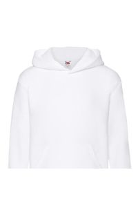 FRUIT OF THE LOOM - Bluza Dziecięca Premium Plain Hoodie. Kolor: biały