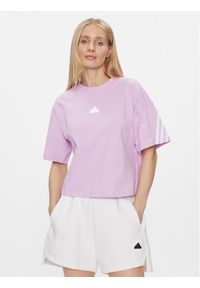Adidas - adidas T-Shirt Future Icons 3-Stripes IL3066 Różowy Loose Fit. Kolor: różowy. Materiał: bawełna