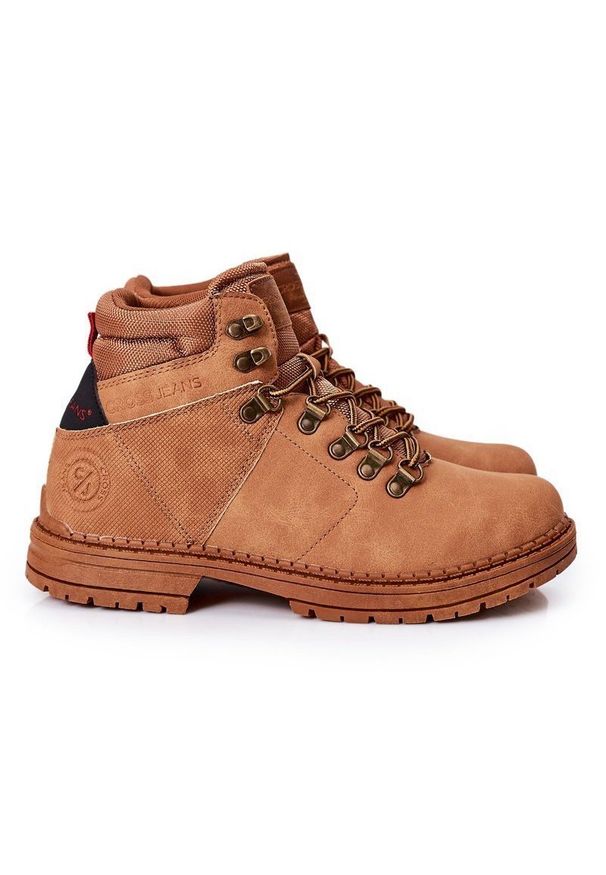 Męskie Buty Trekkingowe Cross Jeans EE1R4031C Camel brązowe. Kolor: brązowy. Materiał: skóra ekologiczna, guma