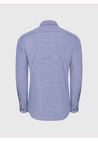 Pako Lorente - PAKO LORENTE – Granatowa dzianinowa koszula w pepitkę. Kolor: niebieski. Materiał: dzianina. Długość rękawa: długi rękaw. Długość: długie #8