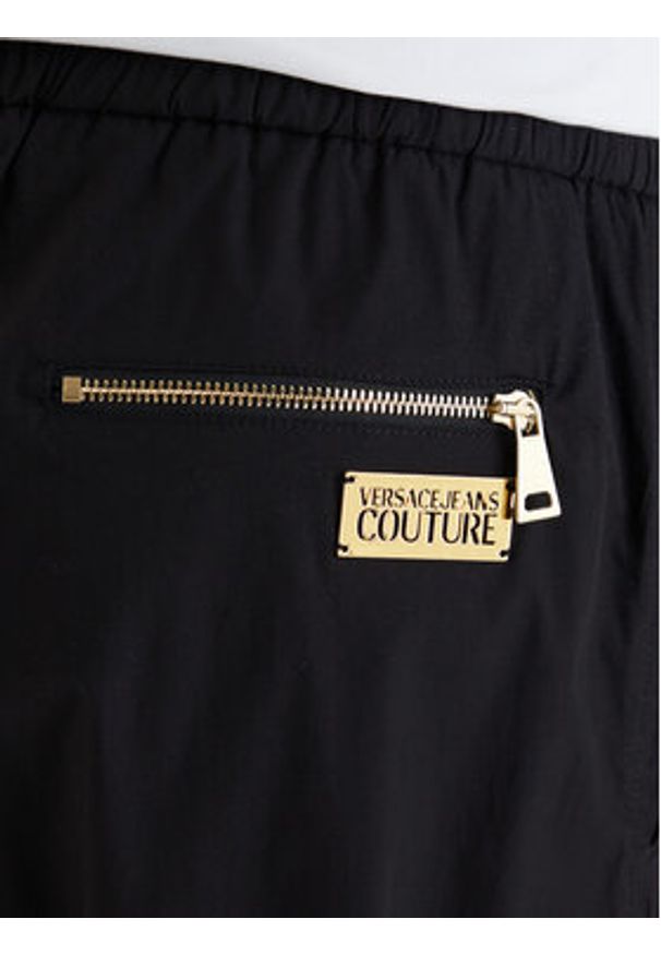 Versace Jeans Couture Spodnie materiałowe 80GAA100 N0132 Czarny Regular Fit. Kolor: czarny. Materiał: bawełna