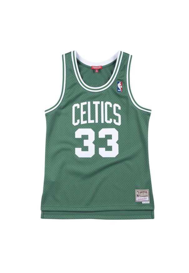 Mitchell & Ness - Koszulka damska NBA Boston Celtics Larry Bird 1985/86. Kolor: zielony. Materiał: poliester. Sport: koszykówka