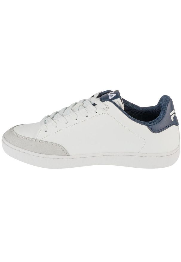 Buty do chodzenia męskie Fila Courtbay. Kolor: biały, wielokolorowy, niebieski. Materiał: guma, materiał, tkanina, syntetyk. Sport: turystyka piesza
