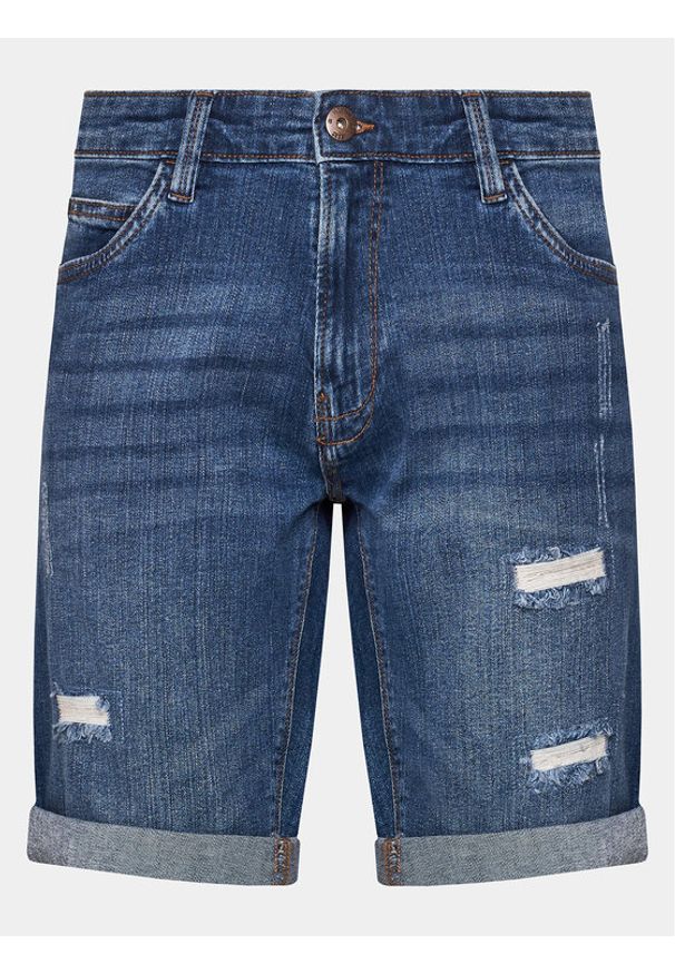 INDICODE Szorty jeansowe Kaden Holes 70-104 Niebieski Regular Fit. Kolor: niebieski. Materiał: bawełna