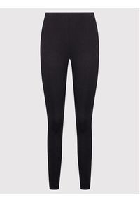 DKNY Legginsy P0RK8CMD Czarny Slim Fit. Kolor: czarny. Materiał: wiskoza