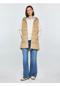 Big-Star - Kamizelka damska pikowana beżowa Pavla 801. Kolor: beżowy. Długość: długie #1