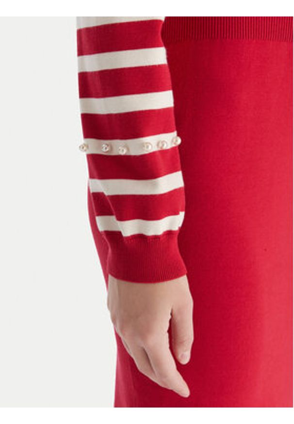 Liu Jo Sukienka dzianinowa TF5215 MS63L Czerwony Regular Fit. Kolor: czerwony. Materiał: syntetyk