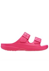 Klapki damskie Crocs Saturday Sandal 213586-6ZQ - różowe. Kolor: różowy. Wzór: paski. Sezon: lato #1