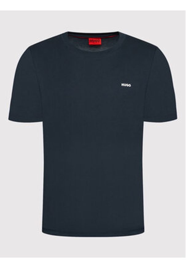 Hugo T-Shirt Dero222 50466158 Granatowy Regular Fit. Kolor: niebieski. Materiał: bawełna